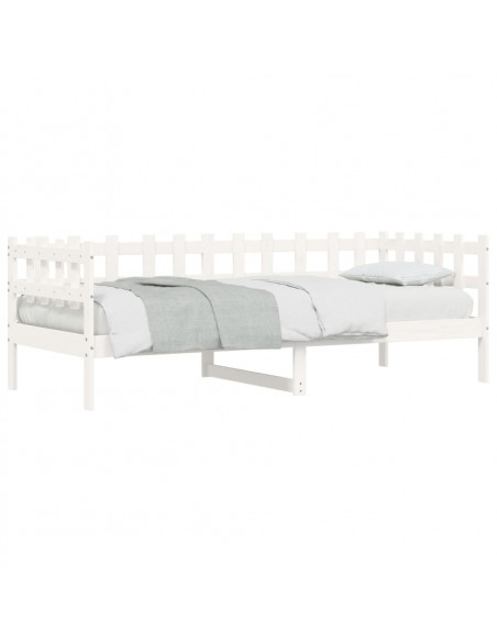 Dormeuse Bianca 90x190 cm in Legno Massello di Pino
