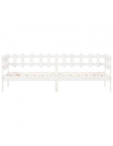 Dormeuse Bianca 90x190 cm in Legno Massello di Pino