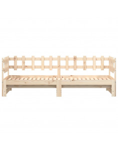 Dormeuse Estraibile 2x(80x200) cm in Legno Massello di Pino 2