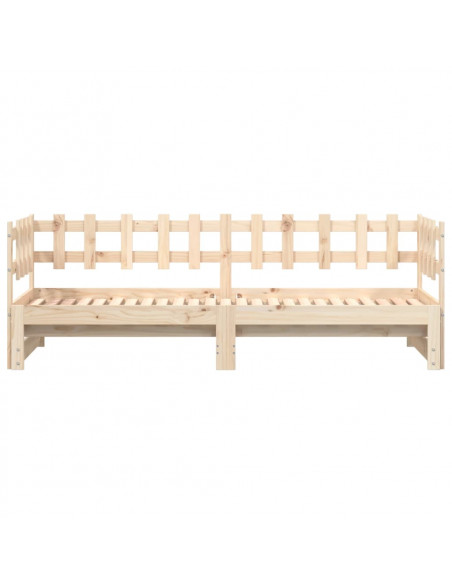Dormeuse Estraibile 2x(80x200) cm in Legno Massello di Pino