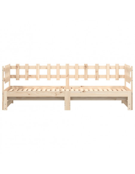 Dormeuse Estraibile 2x(90x190) cm Legno Massello di Pino