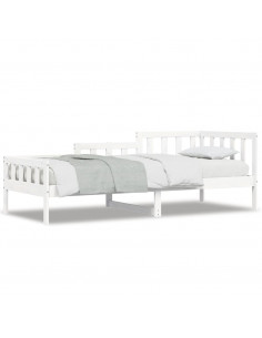 Dormeuse Bianca 90x200 cm in Legno Massello di Pino 2