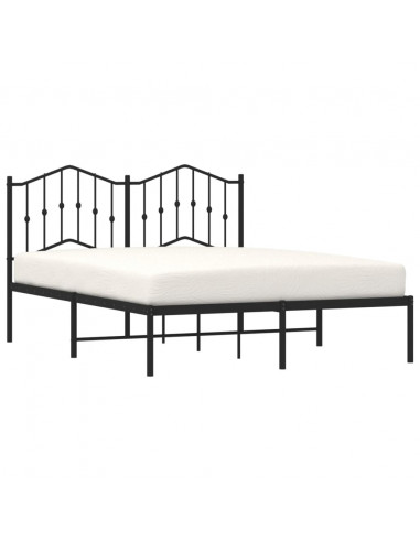 Giroletto con Testiera in Metallo Nero 140x190 cm