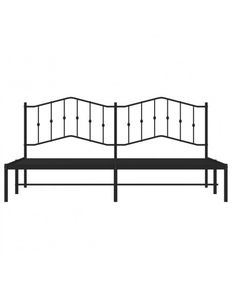 Giroletto con Testiera in Metallo Nero 193x203 cm