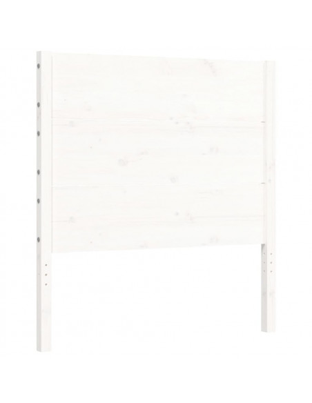 Giroletto con Testiera Bianco 100x200 cm in Legno Massello
