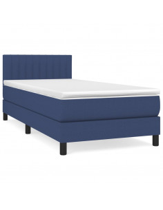 Giroletto a Molle con Materasso Blu 90x190 cm in Tessuto 2