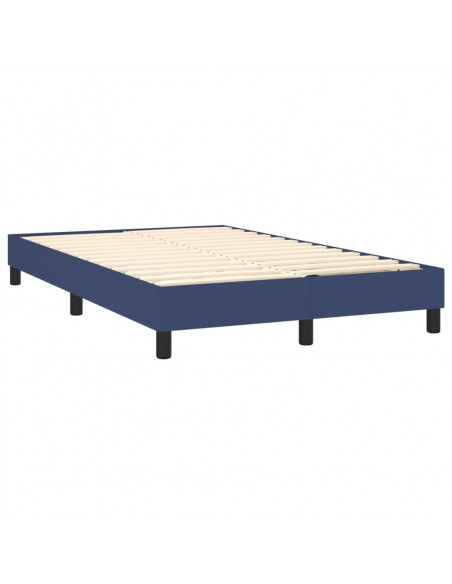 Giroletto a Molle con Materasso Blu 120x200 cm in Tessuto