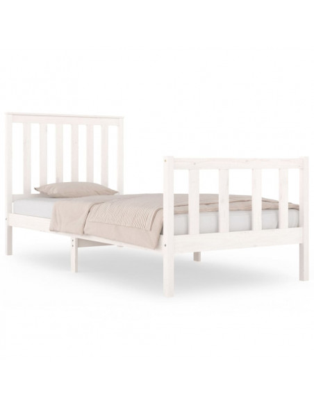 Giroletto in Legno Massello Bianco 75x190 cm Small Single