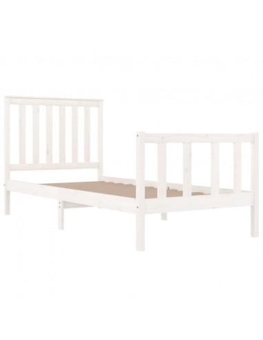 Giroletto in Legno Massello Bianco 75x190 cm Small Single