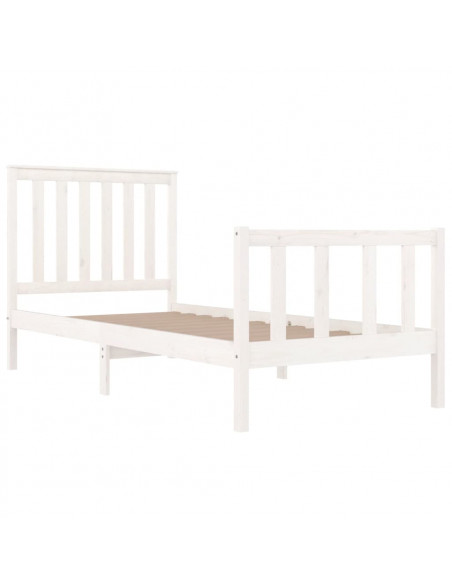 Giroletto in Legno Massello Bianco 75x190 cm Small Single