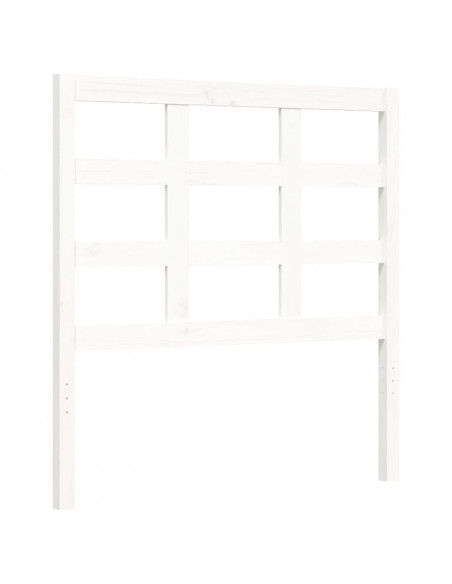 Giroletto con Testiera Bianco Small Single Legno Massello