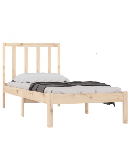 Giroletto in Legno Massello Grigio 75x190 cm Small Single