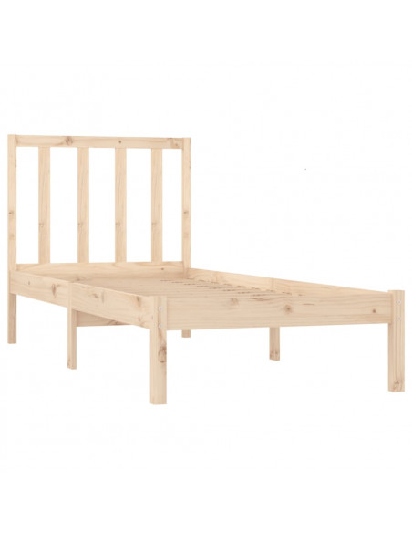 Giroletto in Legno Massello Grigio 75x190 cm Small Single