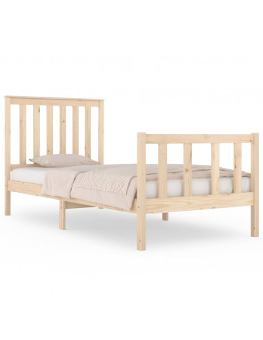 Giroletto in Legno Massello Grigio 75x190 cm Small Single