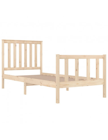 Giroletto in Legno Massello Grigio 75x190 cm Small Single