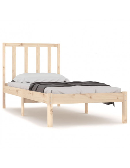 Giroletto in Legno Massello Grigio 75x190 cm Small Single