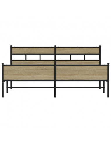 Giroletto senza Materaso in Metallo Rovere Sonoma 183x213 cm