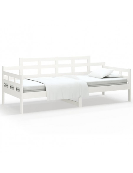 Dormeuse Bianca in Legno Massello di Pino 90x190 cm