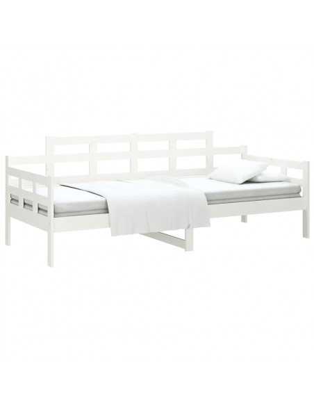 Dormeuse Bianca in Legno Massello di Pino 90x190 cm