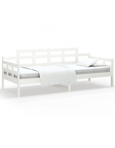 Dormeuse Bianca in Legno Massello di Pino 90x200 cm