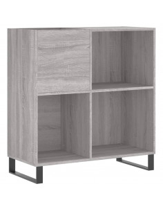Mobile Porta Dischi Grigio Sonoma 84,5x38x89 Legno Multistrato 2