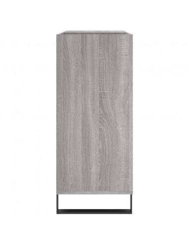 Mobile Porta Dischi Grigio Sonoma 84,5x38x89 Legno Multistrato