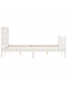 Giroletto con Testiera Bianco King Size in Legno Massello 2