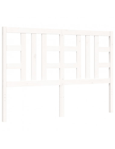 Giroletto con Testiera Bianco King Size in Legno Massello