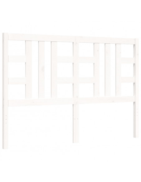 Giroletto con Testiera Bianco King Size in Legno Massello