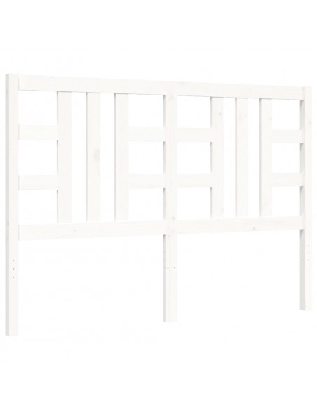 Giroletto con Testiera Bianco King Size in Legno Massello