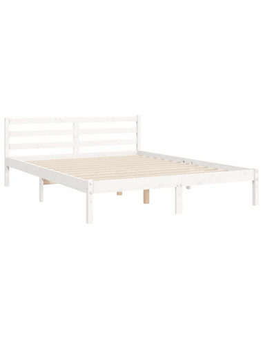 Giroletto con Testiera Bianco King Size in Legno Massello