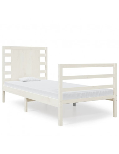 Giroletto in Legno Massello Bianco 75x190 cm Small Single