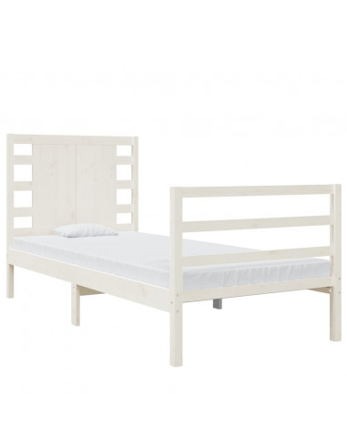 Giroletto in Legno Massello Bianco 75x190 cm Small Single