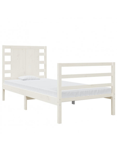 Giroletto in Legno Massello Bianco 75x190 cm Small Single