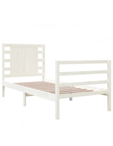 Giroletto in Legno Massello Bianco 75x190 cm Small Single