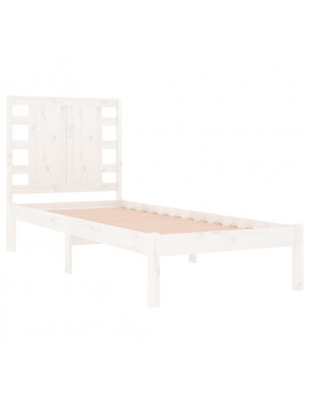 Giroletto Bianco in Legno Massello 75x190 cm Small Single