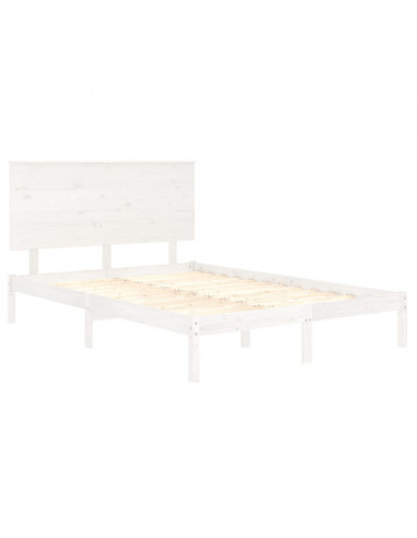 Giroletto Bianco in Legno Massello di Pino 140x200 cm