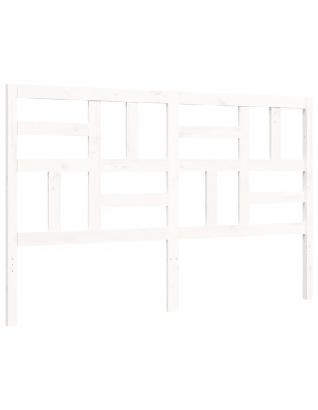 Giroletto con Testiera Bianco King Size in Legno Massello