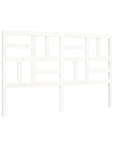 Giroletto con Testiera Bianco King Size in Legno Massello