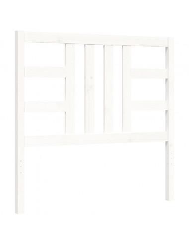 Giroletto con Testiera Bianco 100x200 cm in Legno Massello