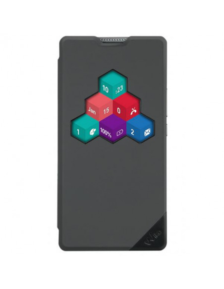 Wiko WKPRFIGY3901 custodia per cellulare 12,7 cm (5") Custodia a libro Grigio