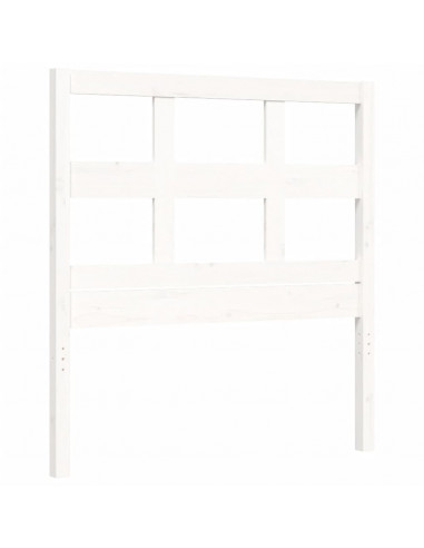 Giroletto con Testiera Bianco Small Single Legno Massello