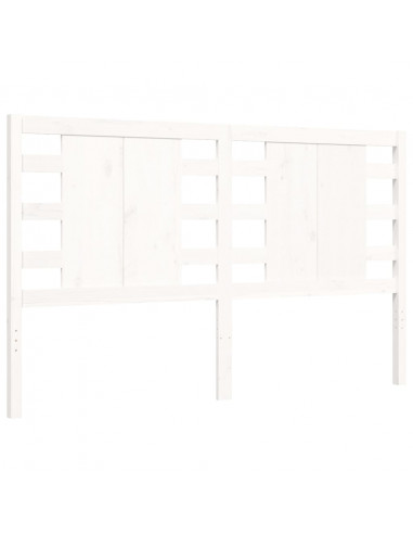 Giroletto con Testiera Bianco King Size in Legno Massello