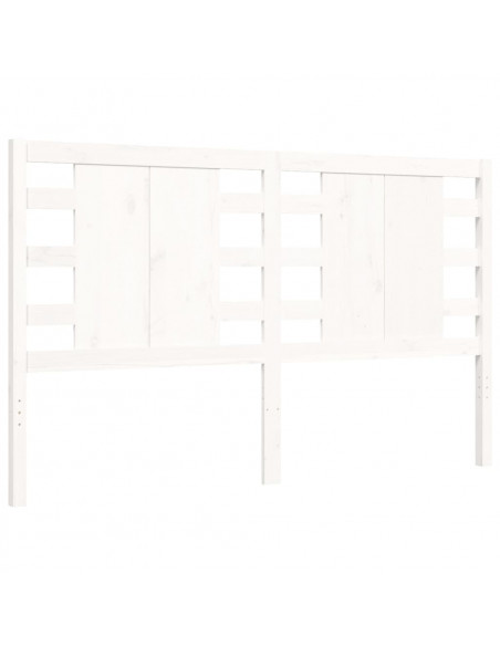Giroletto con Testiera Bianco King Size in Legno Massello