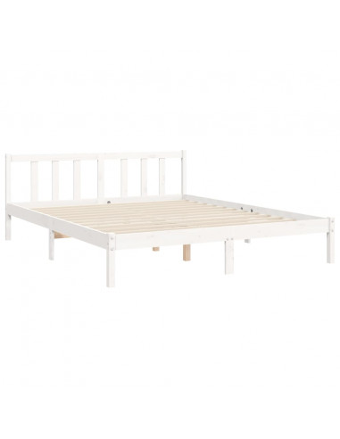 Giroletto con Testiera Bianco King Size in Legno Massello