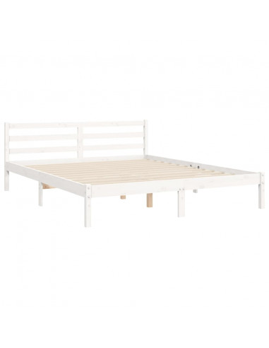 Giroletto con Testiera Bianco King Size in Legno Massello