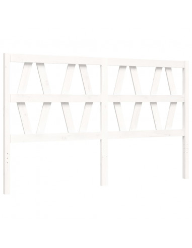 Giroletto con Testiera Bianco King Size in Legno Massello