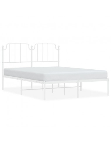 Giroletto con Testiera Metallo Bianco 150x200 cm