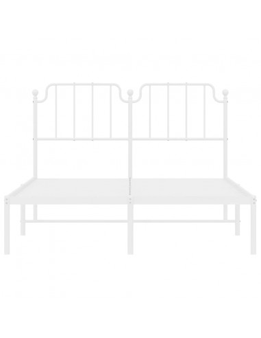 Giroletto con Testiera Metallo Bianco 150x200 cm