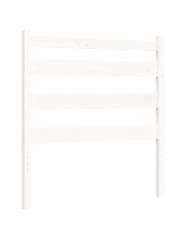 Giroletto con Testiera Bianco 100x200 cm in Legno Massello